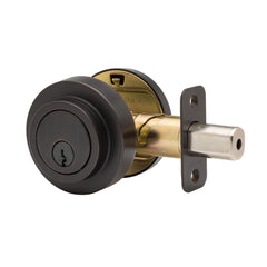 Round Single Cylinder Deadbolt in Tuscan Bronze DBR2410TB