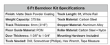 6 ft Barndoor Hardware Kit (black) BARNKIT6-BC