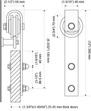 6 ft Barndoor Hardware Kit (black) BARNKIT6-BC